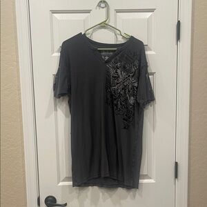 Affliction Dark Gray Graphic Tee